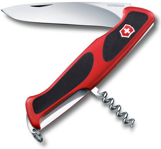 

Нож перочинный Victorinox RangerGrip 52 (0.9523.C) 130мм 5функций красный/черный карт.коробка