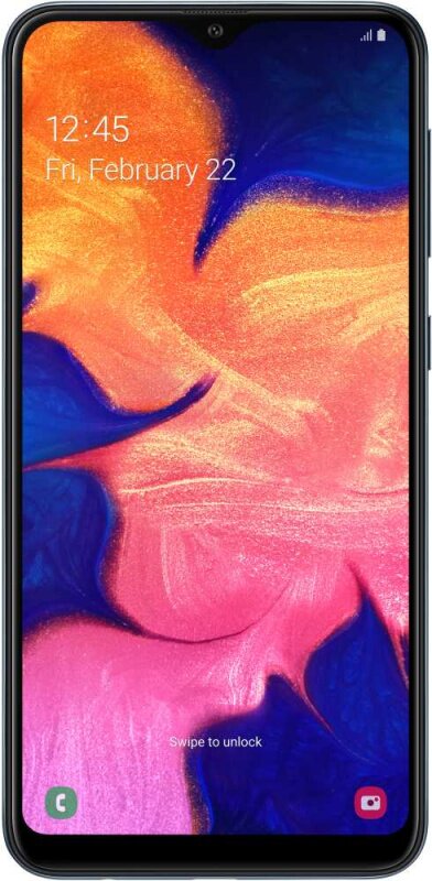 

Смартфон Samsung SM-A105F Galaxy A10 32Gb 2Gb черный моноблок 3G 4G 2Sim 6.2