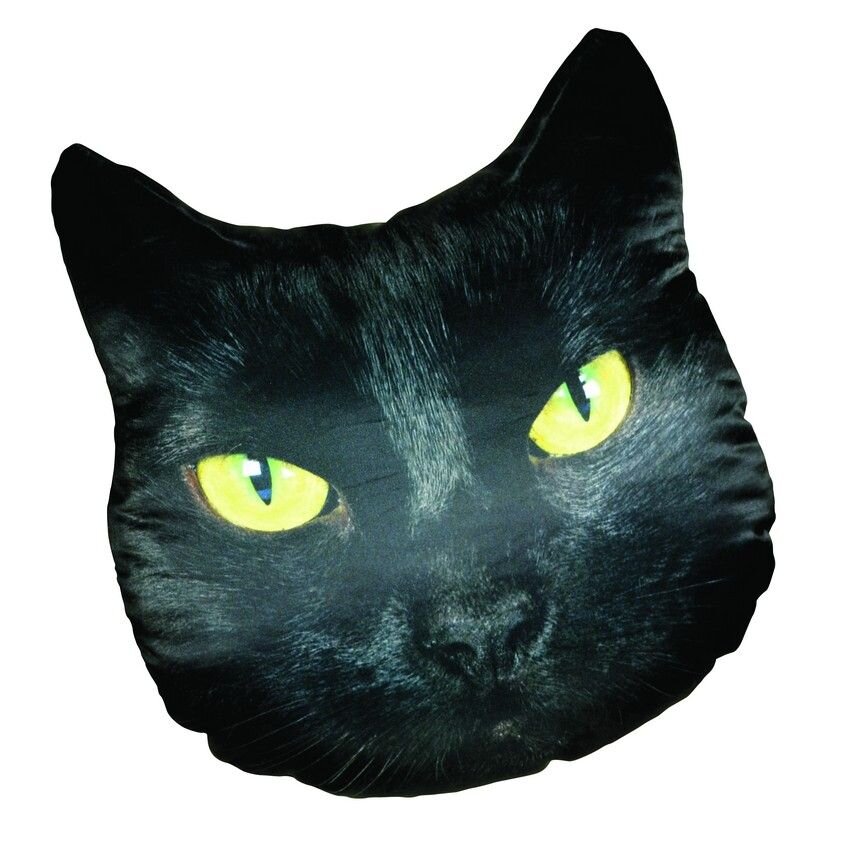 

Рельефная подушка с фотопечатью «Черный кот»
