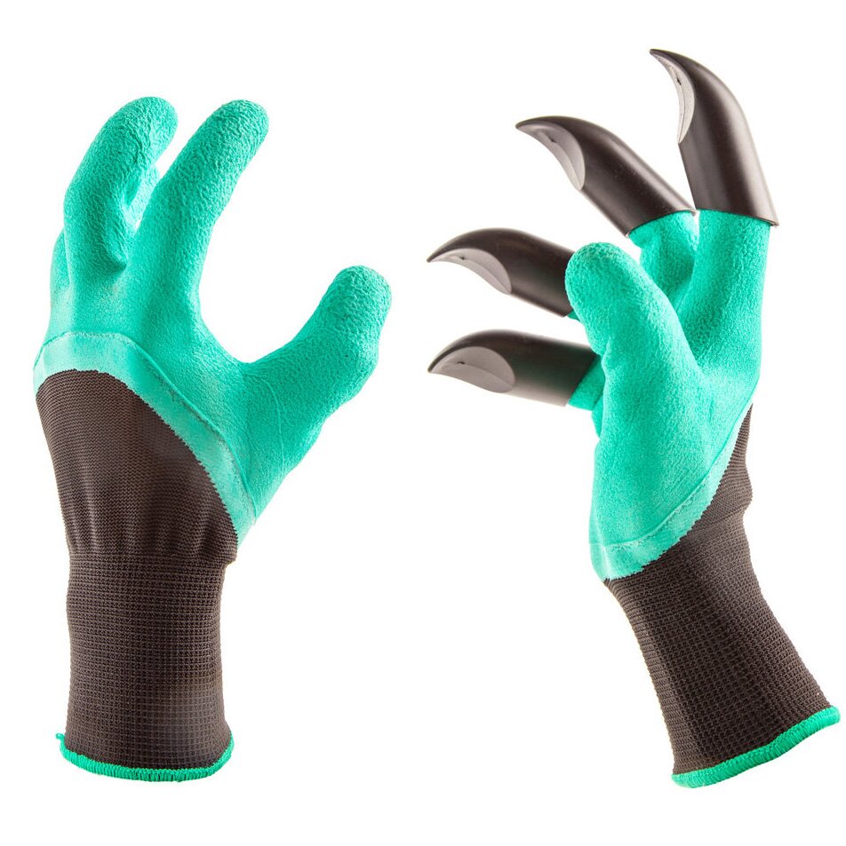 Садовые перчатки с когтями Garden Genie Gloves