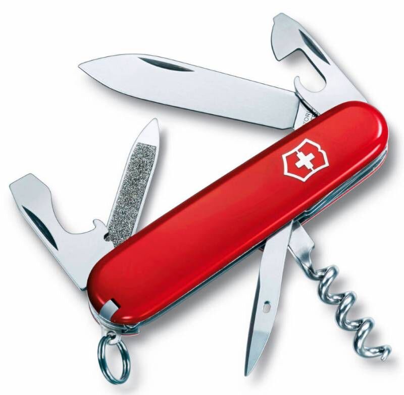 

Нож перочинный Victorinox Sportsman (0.3803) 84мм 13функций красный карт.коробка