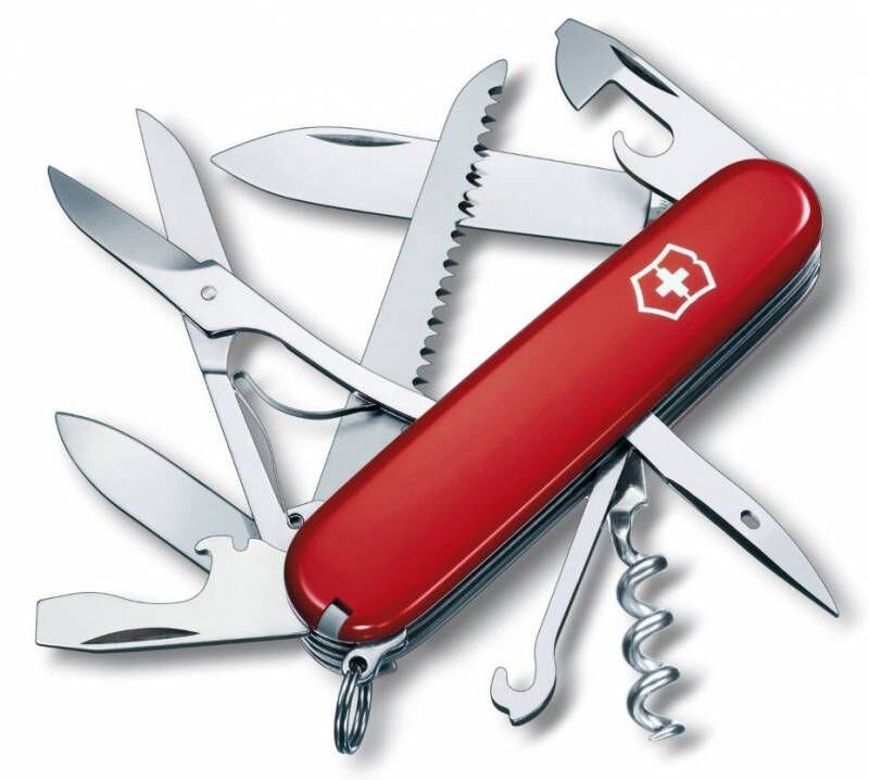 

Нож перочинный Victorinox Huntsman (1.3713) 91мм 15функций красный карт.коробка