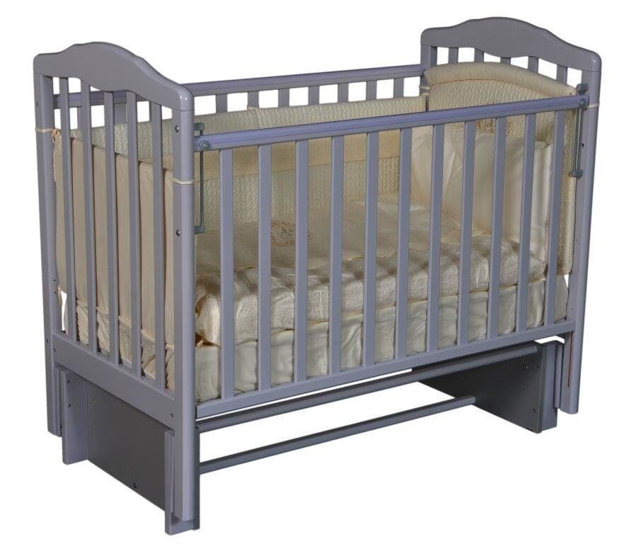 Кровать детская "Алита" (3/5) а/с, универсальный маятник поперечного и продольного качания (серый)