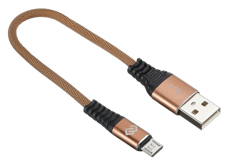 

Кабель Digma USB A (m) micro USB B (m) 0.15м коричневый