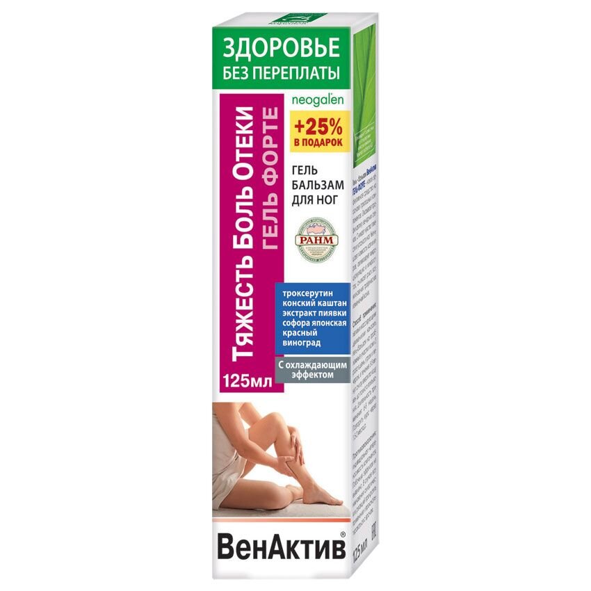 Препараты от тяжести в ногах. ВЕНАКТИВ Троксерутин гель-бальзам. Неогален ВЕНАКТИВ. Гель для ног. Бальзам для ног.