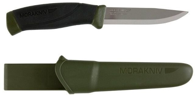 Нож Morakniv Companion (11827) стальной разделочный лезв.103мм прямая заточка темно-зеленый/черный