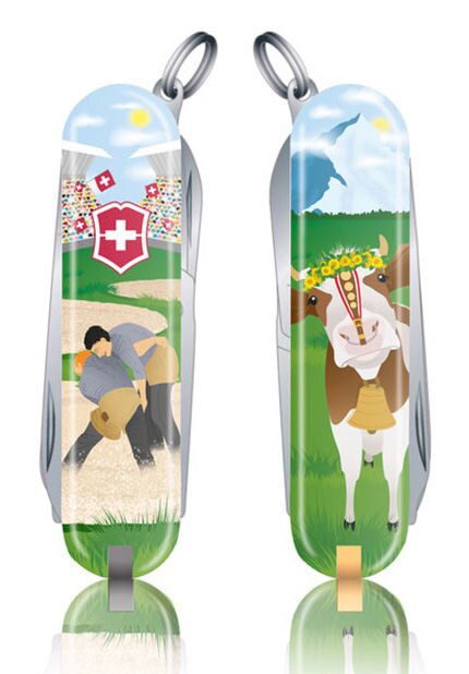 

Нож перочинный Victorinox Classic LE2020 Swiss Wrestling (0.6223.L2009) 58мм 7функций зеленый/рисунок