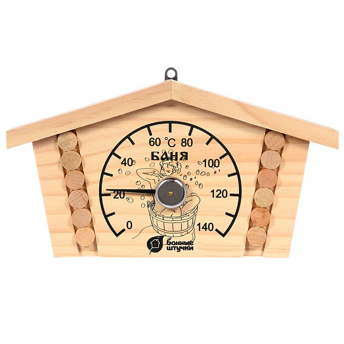 Термометр "Избушка" 23х12,5х2,5 см для бани и сауны