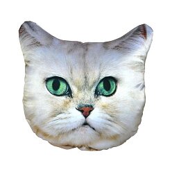 Фигурная подушка с фотопечатью «Зеленоглазый кот»