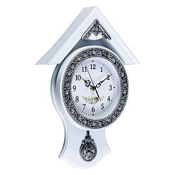 Настенные часы с маятником «Белый домик»
