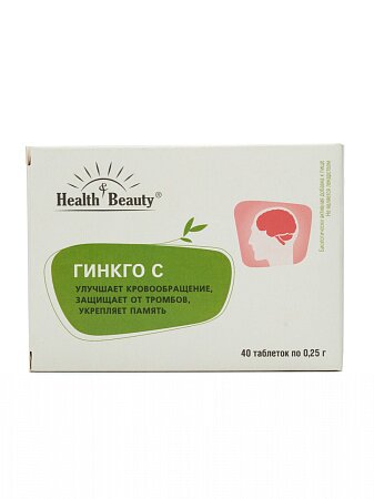 Таблетки Health&Beauty Гингко-С, 1 упаковка