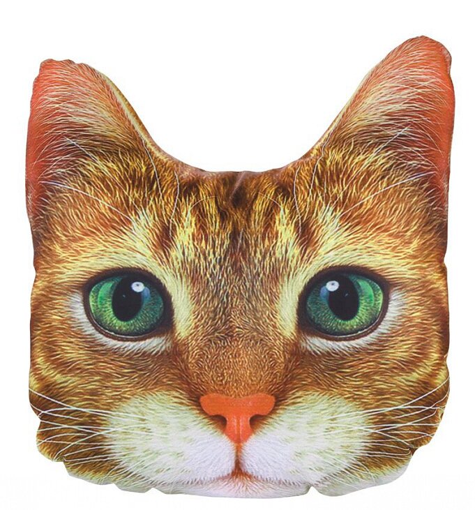 Подушка рельефная с фотопечатью «Рыжий кот»