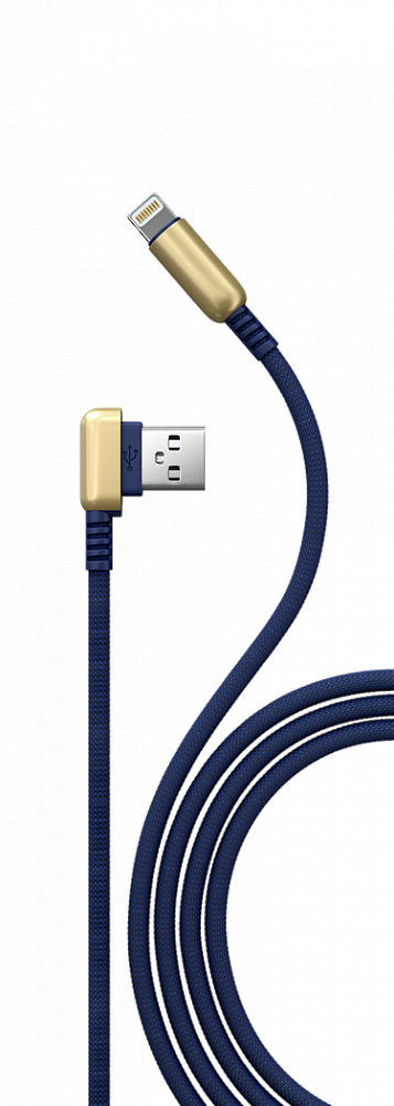 Дата-Кабель Red Line Loop USB - Lightning, синий