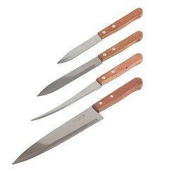 Набор ножей с деревянной рукояткой ALBERO 4 шт