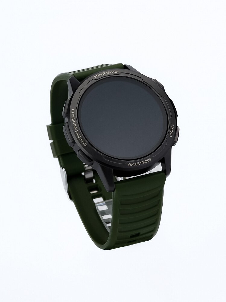 Смарт-часы  BQ Watch 1.3 Black+Dark Green Wristband