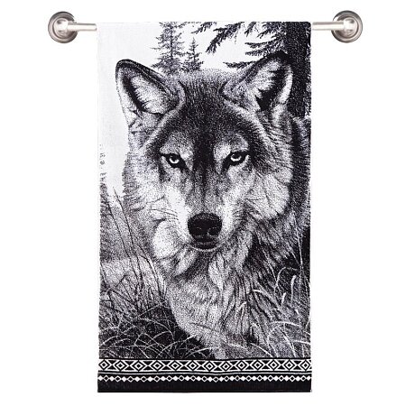 Махровое полотенце «Волк»