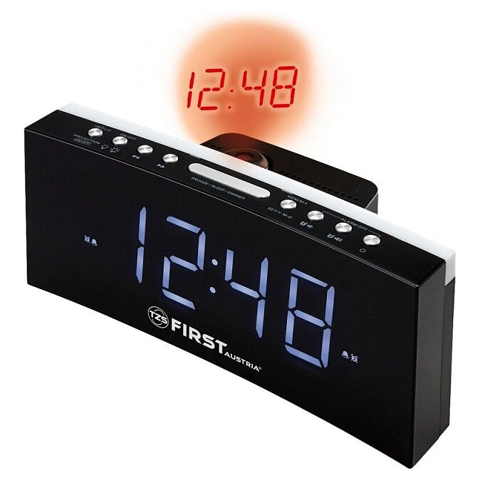 Радиочасы FIRST с будильником и проекцией времени.